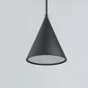 CLEONI Rim D1 black hanging lamp made of IP20 steel