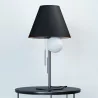 CLEONI Zoria black desk lamp, E27 bulb + LED module 3000K