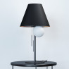 CLEONI Zoria lampka biurkowa czarna, żarówka E27 + LED moduł 3000K
