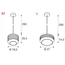 SLV PANTILO ROPE złota, srebrna lampa wisząca gwint E27