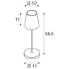 SLV VINOLINA TWO lampa stołowa IP65, idealna do wnętrz i na zewnątrz