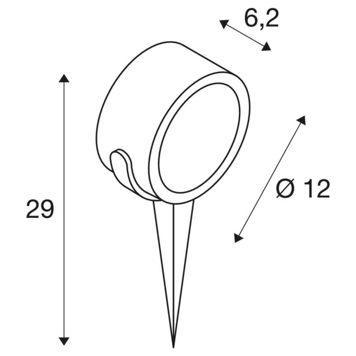 SLV SITRA 360 SPIKE 231525 garden lamp, aluminum, anthracite, IP44