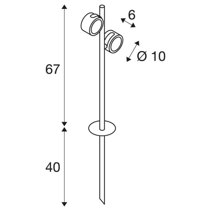 SLV SITRA 360 SL SPIKE 231535 lampa ogrodowa aluminiowa antracyt IP44