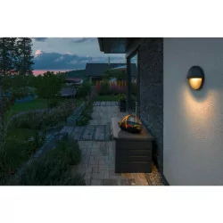 SLV LID II 1007282 is an outdoor LED wall lamp, anthracite, IP65