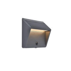 LUTEC LINKO SOLAR LED wall lamp 11.5W elegant design, gray, IP54