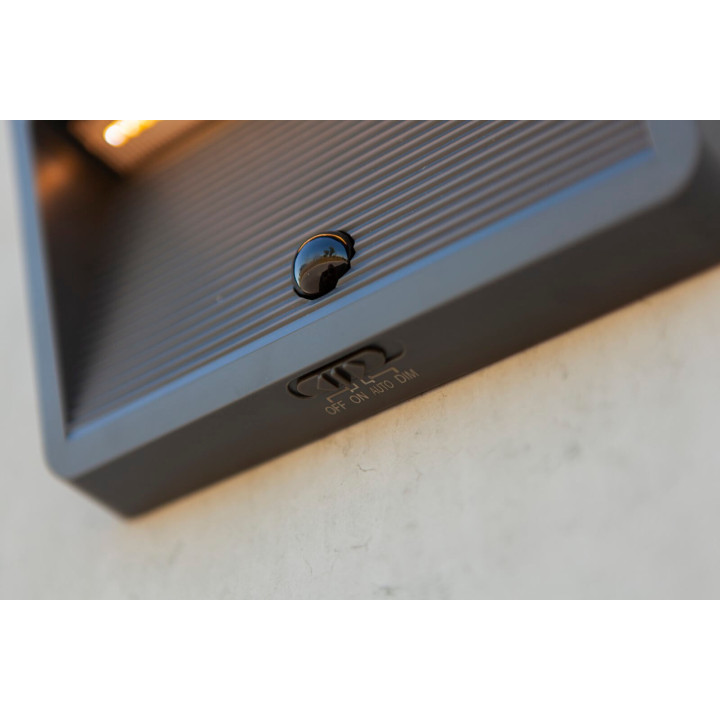 LUTEC LINKO SOLAR kinkiet LED 11,5W elegancki design, szary, IP54
