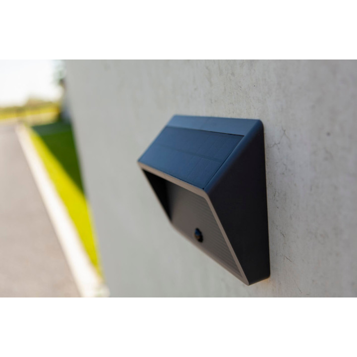 LUTEC LINKO SOLAR kinkiet LED 11,5W elegancki design, szary, IP54