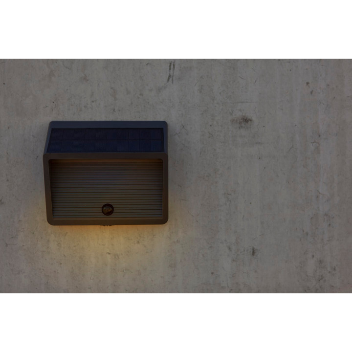 LUTEC LINKO SOLAR kinkiet LED 11,5W elegancki design, szary, IP54