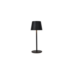 LUTEC ROBLE lampka stołowa aluminiowa czarna barwa światła 3000K IP54