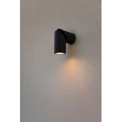LUTEC TUBON outdoor wall lamp, gray shades, IP54 aluminum glass
