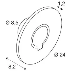 SLV I-RING 1007236 LED wall lamp anthracite, aluminum, rotatable, IP65