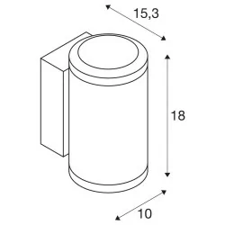 SLV ENOLA OCULUS 1006329 kinkiet zewnętrzny, wydajne aluminium IP65