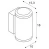 SLV ENOLA OCULUS 1006329 kinkiet zewnętrzny, wydajne aluminium IP65