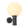 SLV GLOO PURE 1002002 outdoor wall lamp, 23W ball, aluminum IP44
