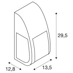 SLV KERAS ELT 227176 outdoor wall lamp E27, garden lighting IP54