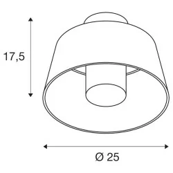 SLV PHOTONI 1007582/6 lampa sufitowa zewnętrzna kolor czarny, rdza