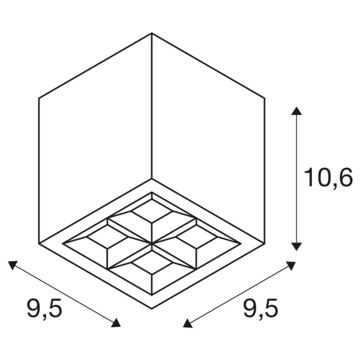 SLV S-CUBE 1007461 lampa sufitowa doskonałe oświetlenie na zewnątrz