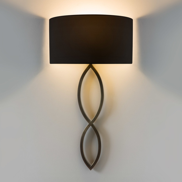 ASTRO CASERTA 1349010  bronze wall light with lampshade