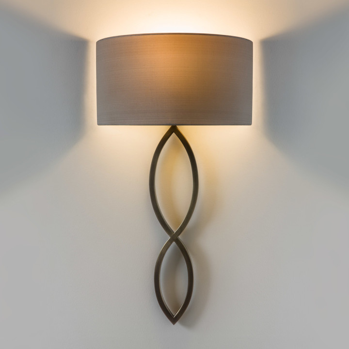 ASTRO CASERTA 1349010  bronze wall light with lampshade