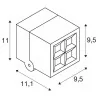 SLV S-CUBE 1007458 kinkiet zewnętrzny IP65 aluminiowy, 2700/3000K