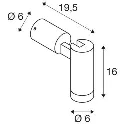 SLV S-TUBE 1007653 kinkiet zewnętrzny IP65, aluminium, czarny GU10