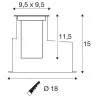 SLV DASAR S 100768 outdoor aluminum ground lamp IP67