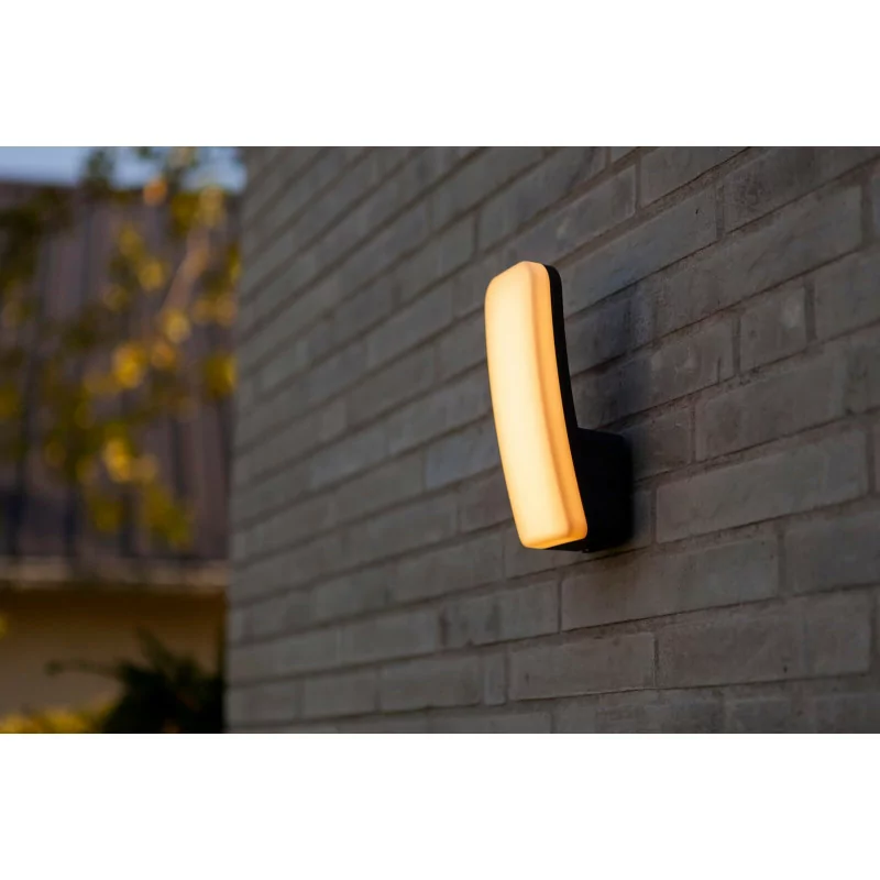 LUTEC KITE gray outdoor wall lamp, LED 8.8W, light color 3000K