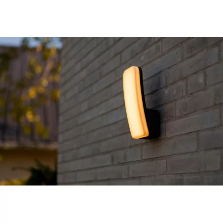 LUTEC KITE gray outdoor wall lamp, LED 8.8W, light color 3000K