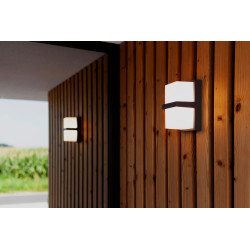 LUTEC STELA outdoor LED wall lamp IP54, gray light color 3000K