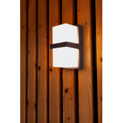 LUTEC STELA outdoor LED wall lamp IP54, gray light color 3000K