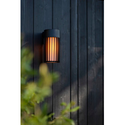 LUTEC SHYNE black outdoor wall lamp, perfect for the garden, E27 bulb