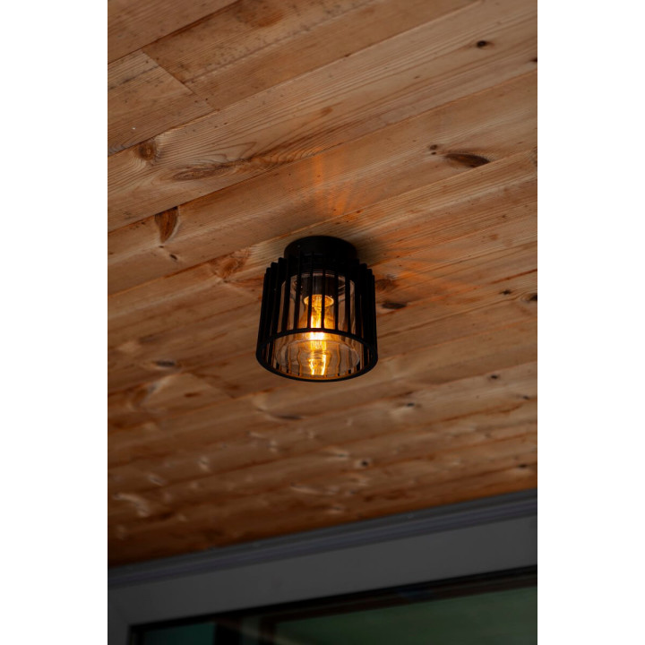 LUTEC SHYNE lampa sufitowa, wytrzymałe aluminium i szkło żar&oacute;wka E27