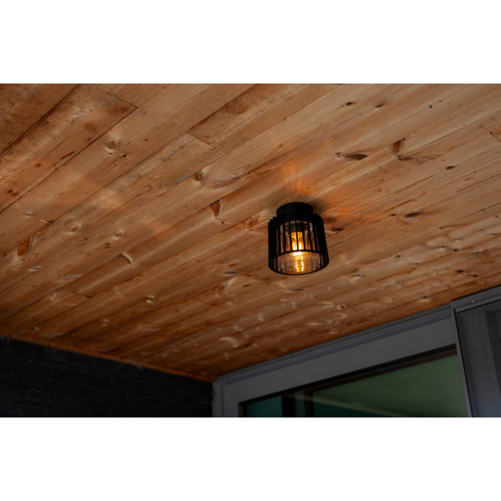 LUTEC SHYNE lampa sufitowa, wytrzymałe aluminium i szkło żar&oacute;wka E27