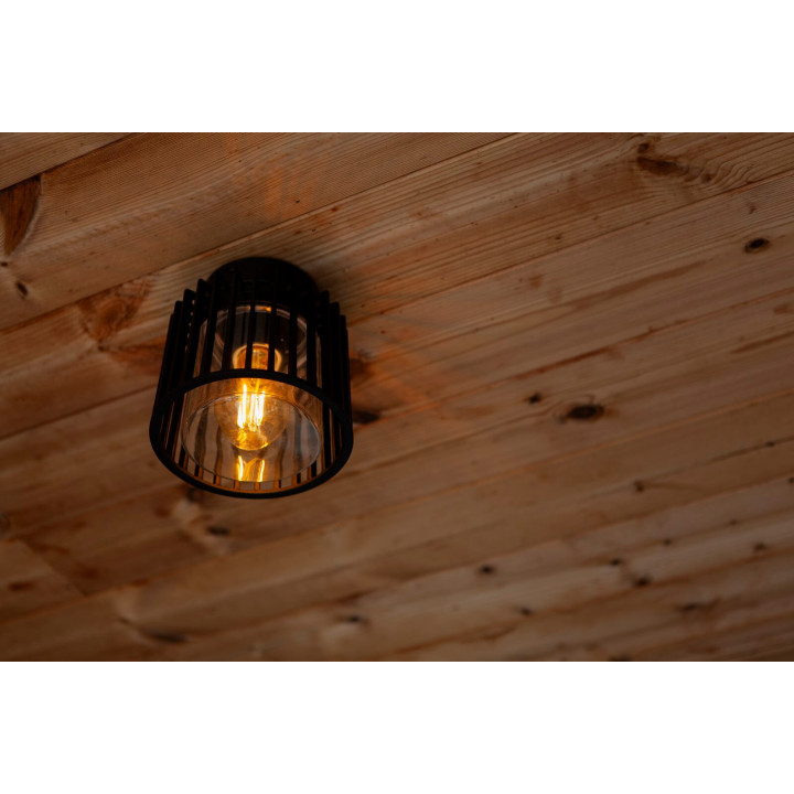LUTEC SHYNE lampa sufitowa, wytrzymałe aluminium i szkło żar&oacute;wka E27