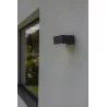 Lutec GEMINI outdoor wall lamp IP44 rectangular gray E27 bulb