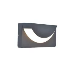 LUTEC LUPS gray LED wall lamp 14W, perfect outdoor lighting IP54