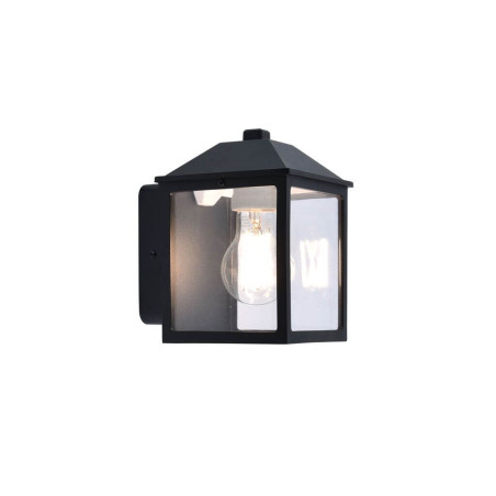 LUTEC SPIRE outdoor wall lamp black, E27 bulb, perfect for outdoor use
