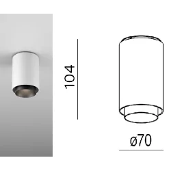 AQFORM VYRO x1 round LED 230V natynkowy 47033