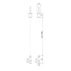 Cable sling for hanging rails 1.5 m