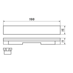 OXYLED MICROLINE aluminum front cap 10 cm for micro rails