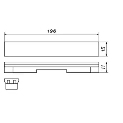 OXYLED MICROLINE łącznik elektryczny 48V biały, czarny do szyn micro