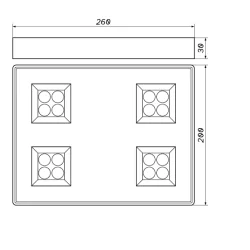 OXYLED PUNTO natynkowy panel sufitowy 32W LED