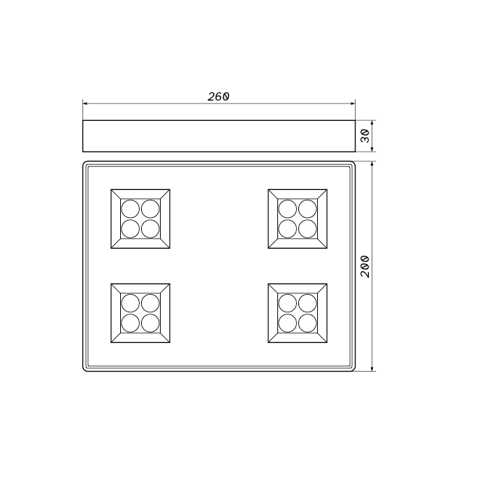 OXYLED PUNTO surface panel LED 32W