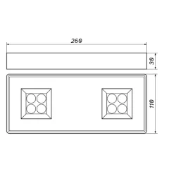 OXYLED PUNTO surface panel LED 16W