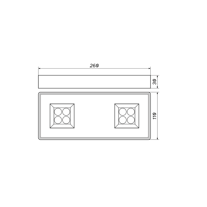 OXYLED PUNTO surface panel LED 16W