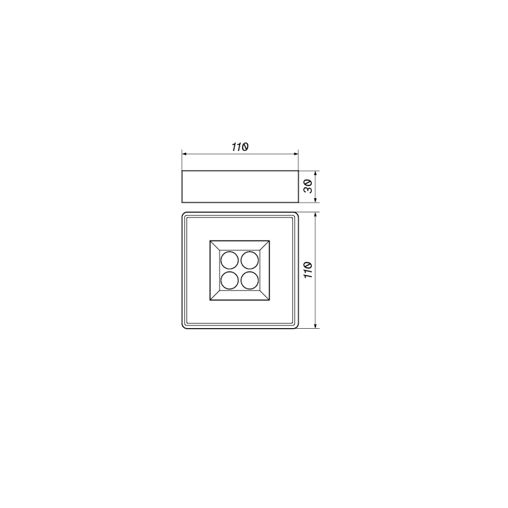 OXYLED PUNTO surface panel LED 8W
