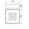 OXYLED PUNTO natynkowy panel sufitowy 8W LED