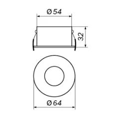 Single base recessed RO1