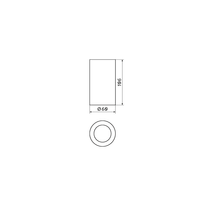 OXYLED CROSTI LUCE IP65 tuba biała, czarna 230V hermetyczna