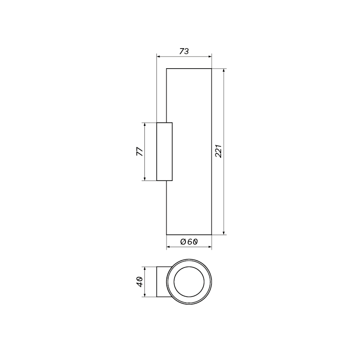 OXYLED CROSTI BERRA wall lamp GU10